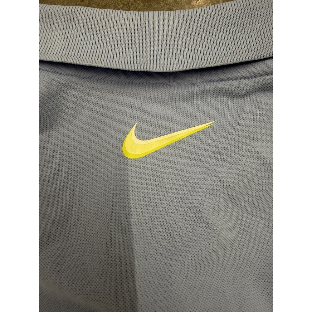 Nike Polo Shirt Mens Large Blue Geometric Golf Tour Performance Short Sleeve - Picture 9 of 9